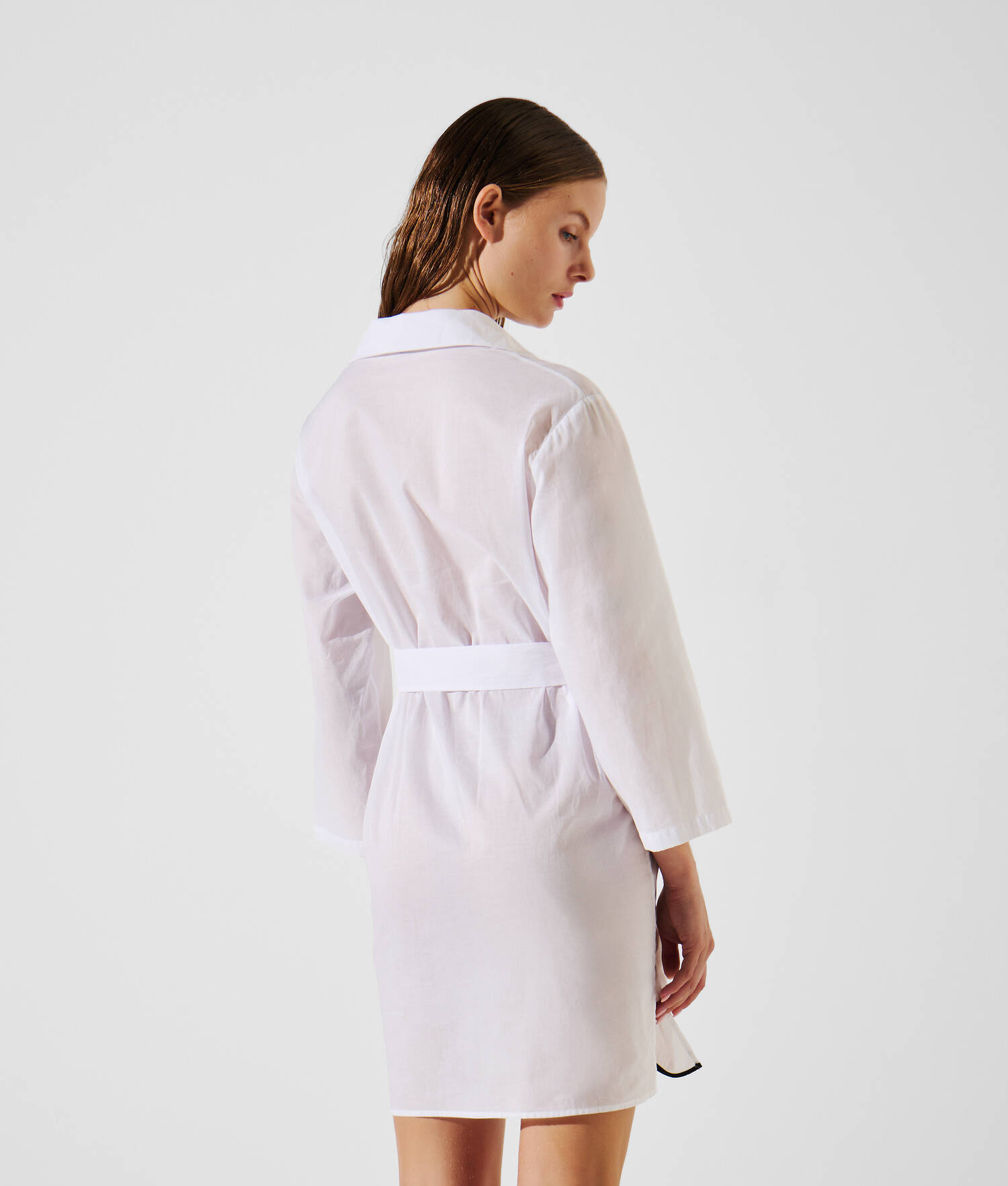 ROBE-CHEMISE DE PLAGE K/SIGNATURE - Blanc