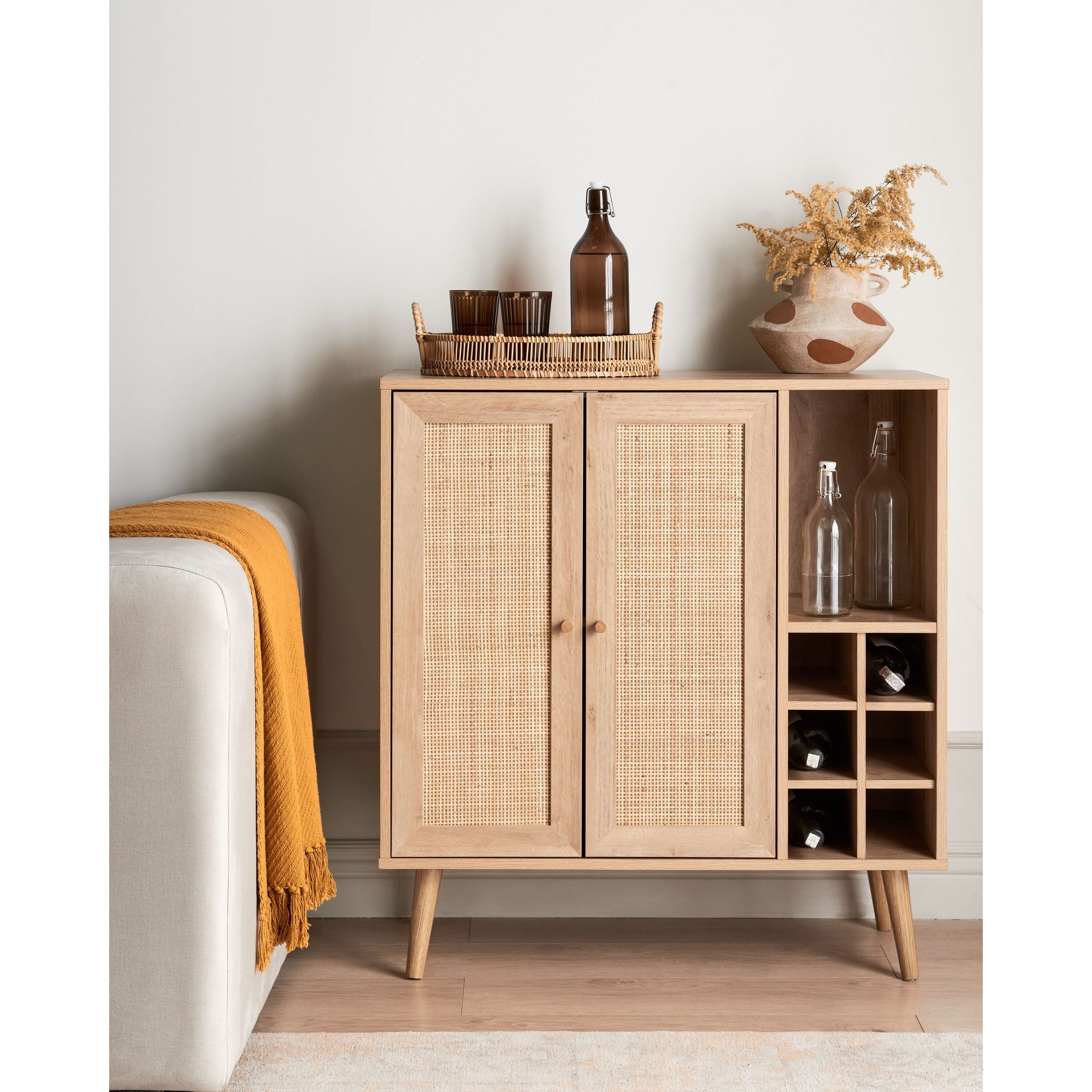 Beliani - PAGET - Dressoir - Lichthout - Vezelplaat