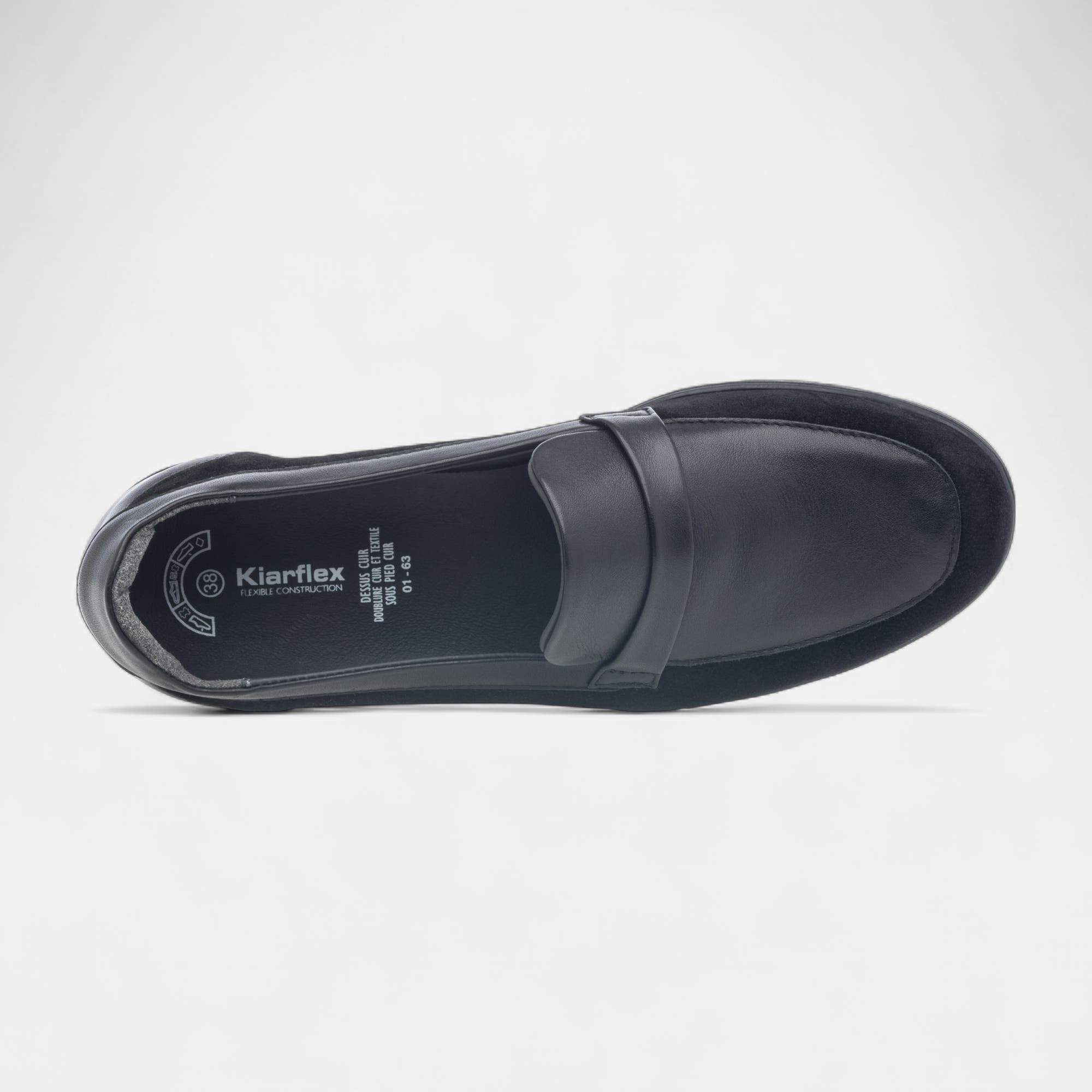 Mocassins Femme en cuir noir