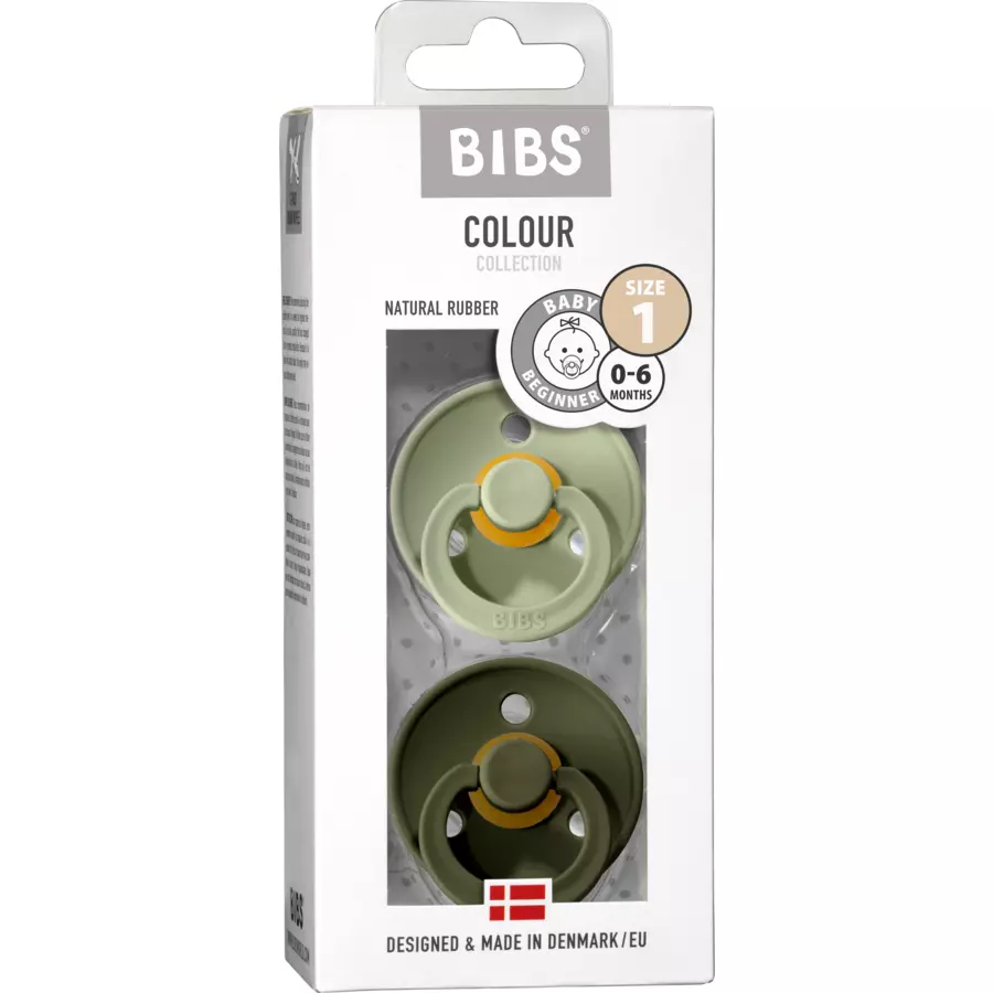 BIBS® Schnuller Colour Sage  Hunter Green 0-6 Monate, 2 Stk.