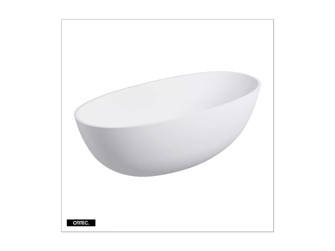 Baignoire Îlot - 175 x 78 cm - SHELL - BLANC MAT - avec SIPHON INCLUS