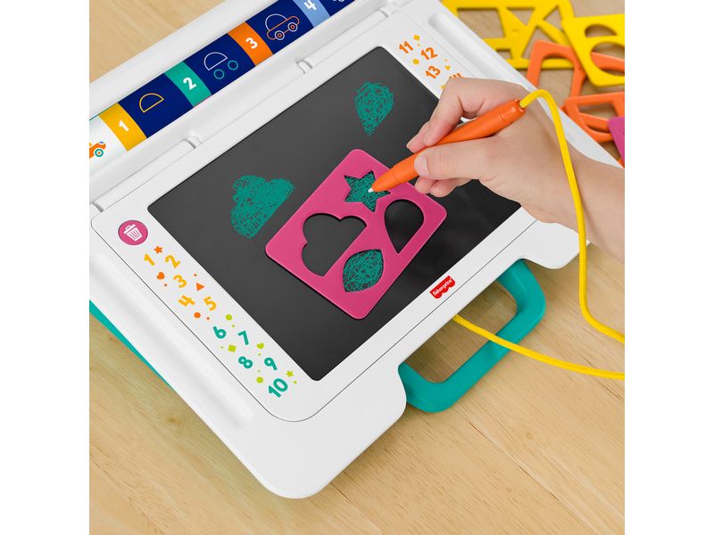 Fisher-Price Doodle Pro Lernstation Lern- und Zeichenbrett mit LCD-Bildschirm für Kinder