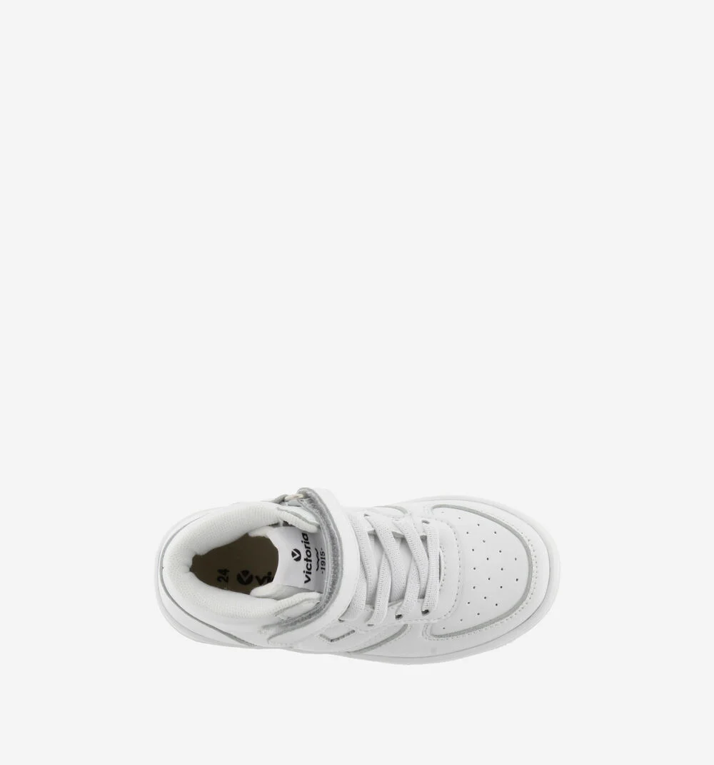 TIEMPO BOTTINE EFFET CUIR Bottines blanches pour enfant BLANCO