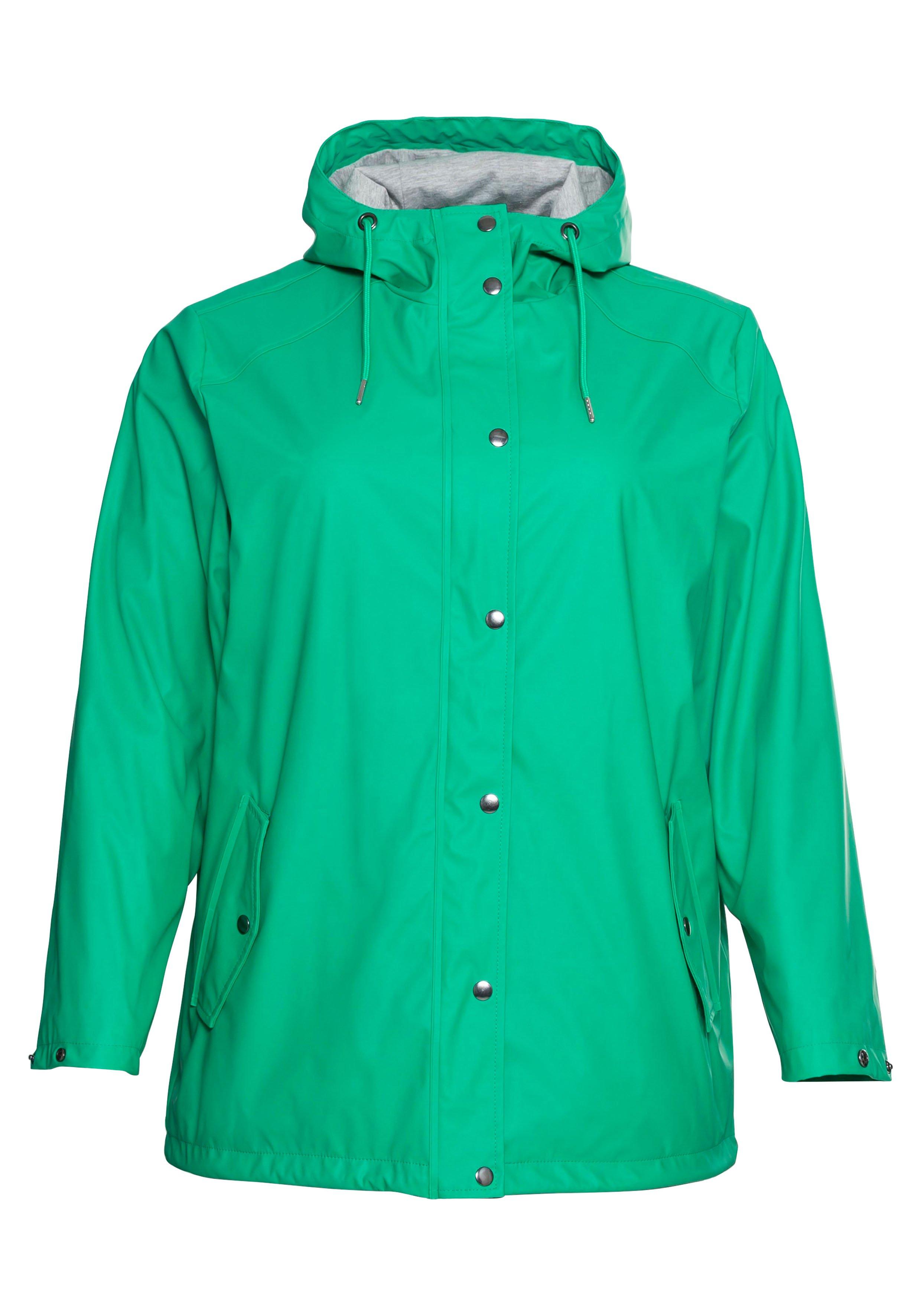Regenjacke mit Jerseyfutter, hinten länger als vorn