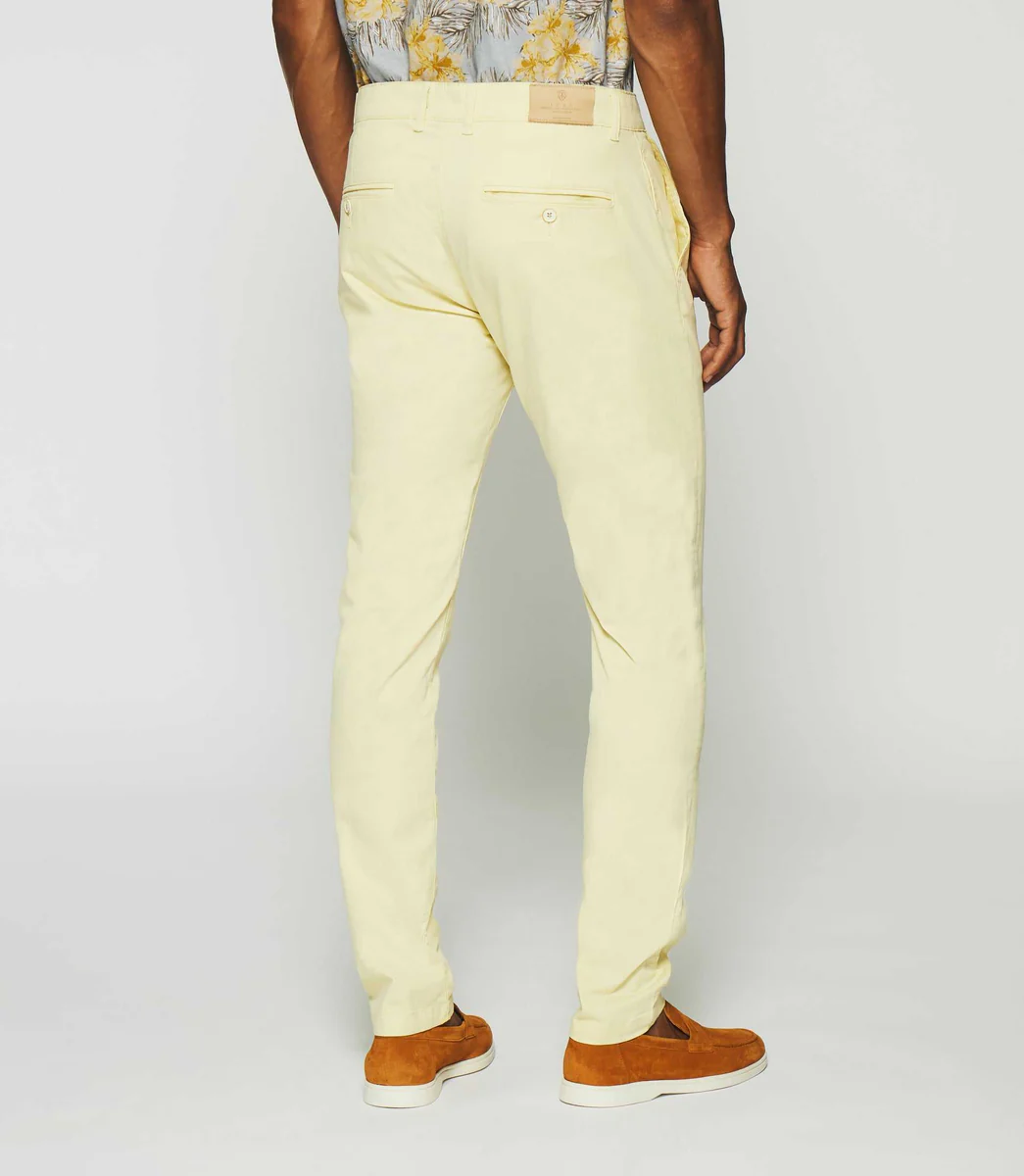 Pantalon slack slim jaune PACHELOR