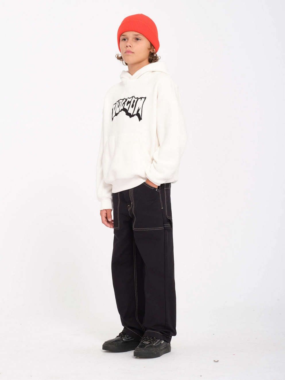 Volcom Tookool Kids Hoodie dirty white