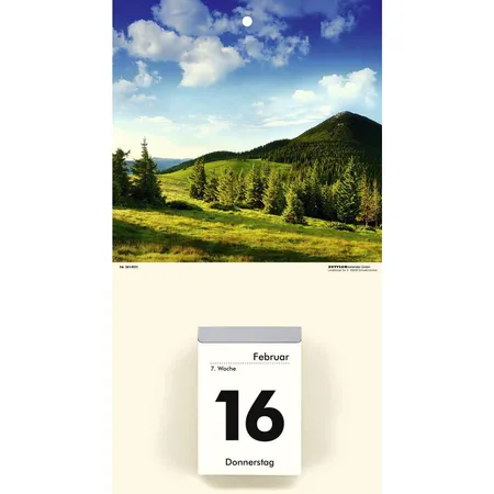 Zettler Kalenderrückwand Gebirgsmotiv ohne Kalender, 1 Stück, sortiert
