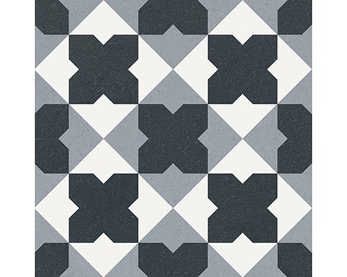 Porseleinen wand- en vloertegel Heritage taco zwart in 76 verschillende designs 16,5 x 16,5 cm