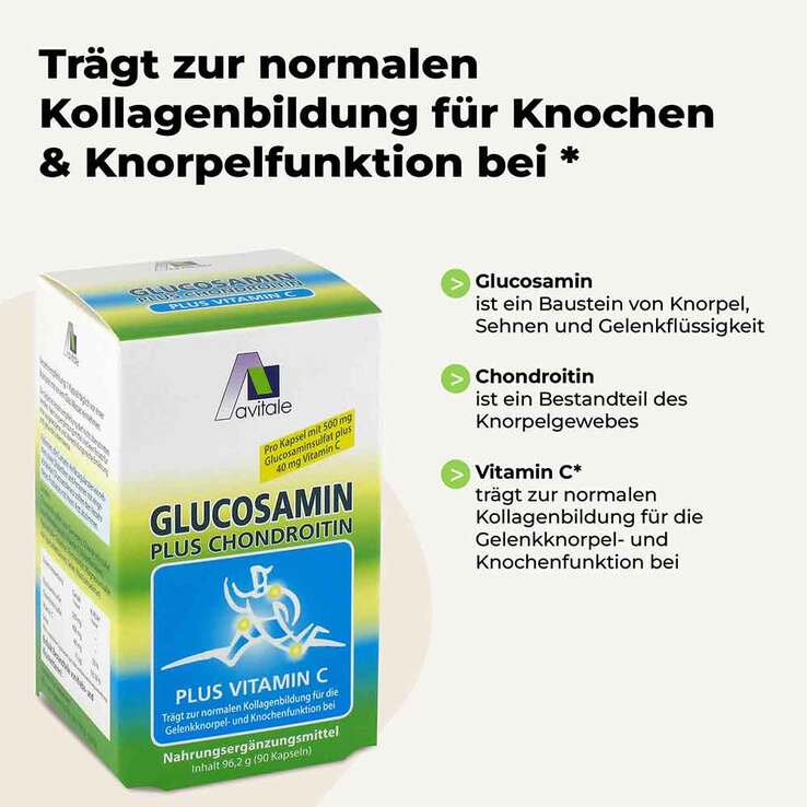 Glucosamin 500 mg + Chondroitin 400 mg Kapseln, 90 St