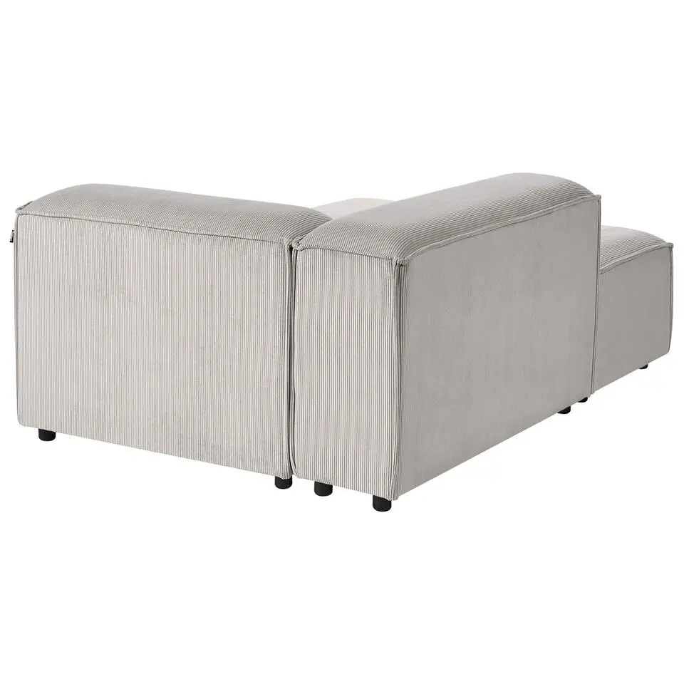 ARDAL - Chaise longue - Taupe - Rechtszijdig - Corduroy