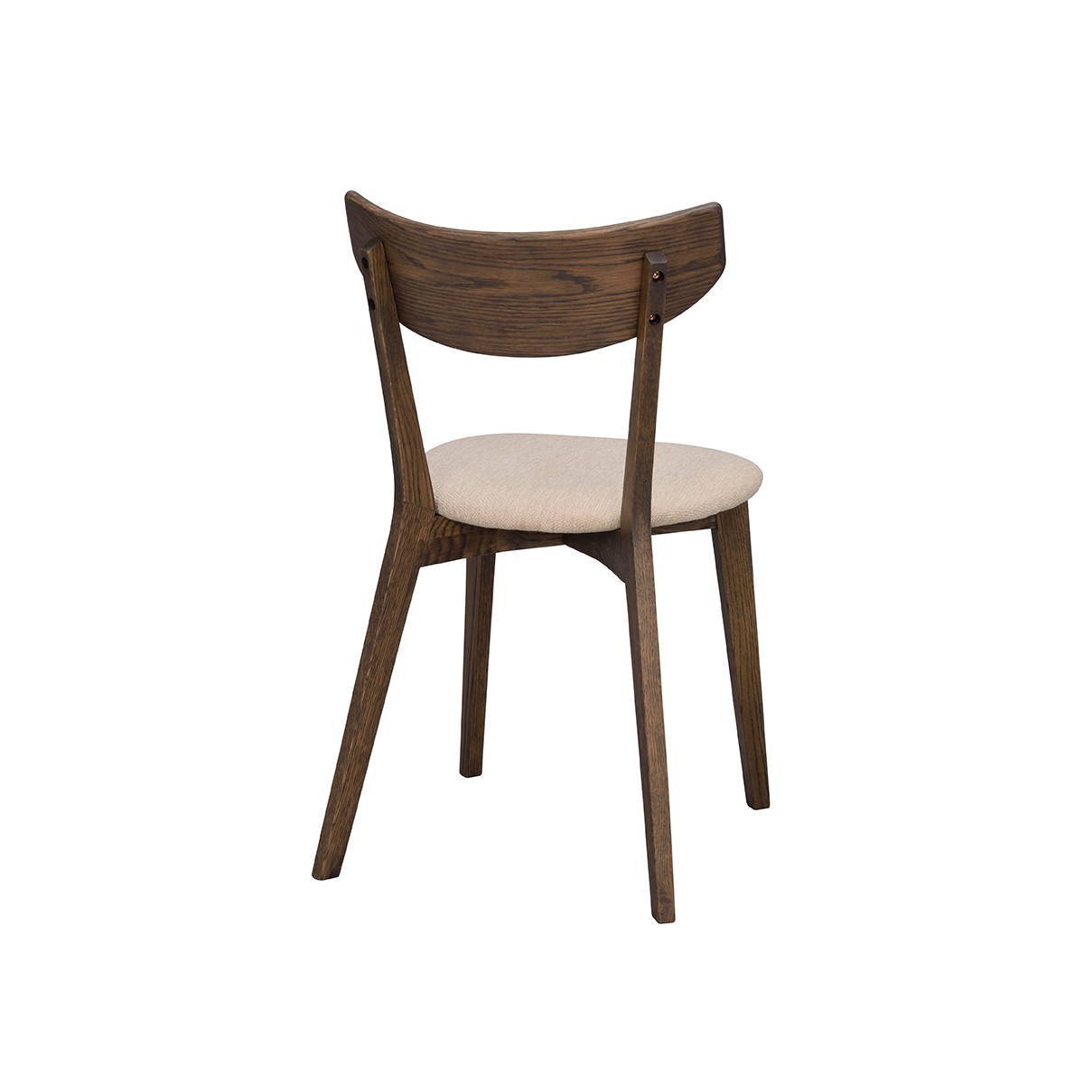 Eetkamerstoel eikenhouten Ami Donker eiken - beige