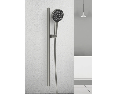 AVITAL doucheset NERA eco grafiet mat, douchestang lengte 800 mm