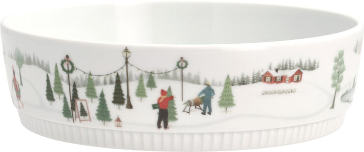 Pillivuyt Skål lav nr. 4 Vinter 1,2 liter 20 cm Hvid Ovnfast porcelæn Hvid