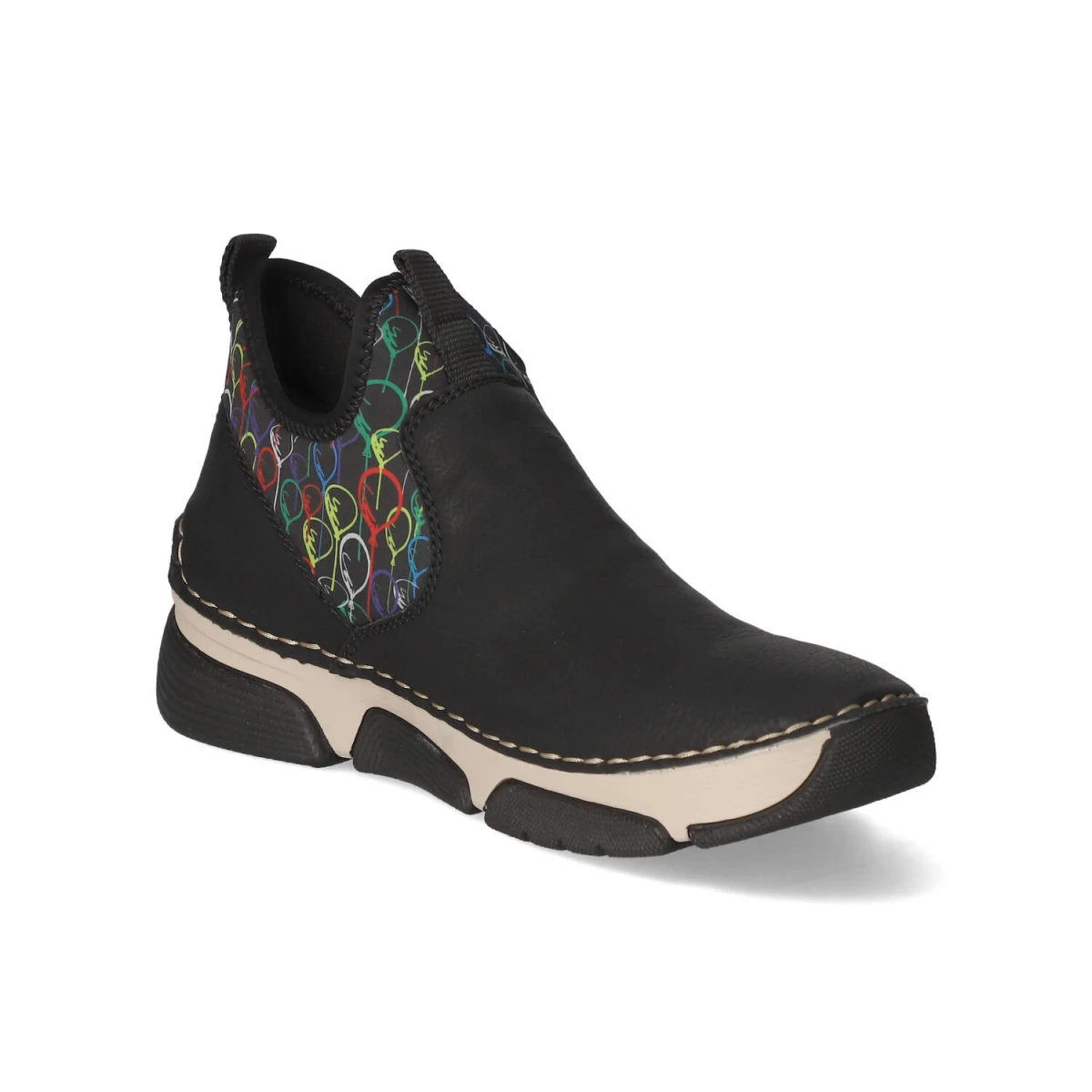 RiekerSlip-On Sneaker - schwarz/schwarz-balao