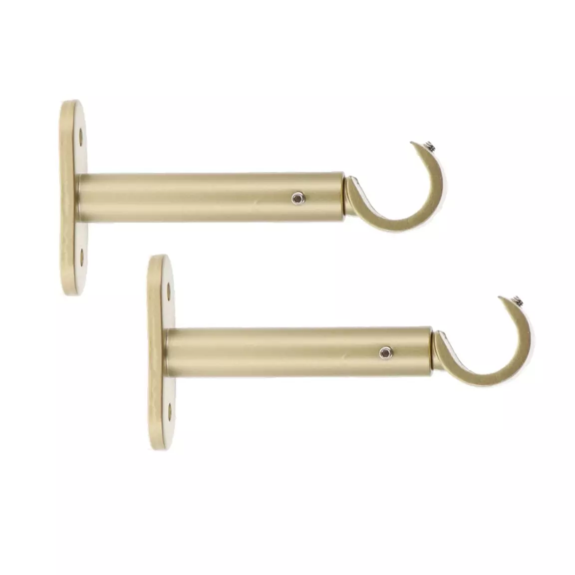 Lot de 2 supports tringles extensibles (L90 - L150 / D20 mm) Jim gouttière Or