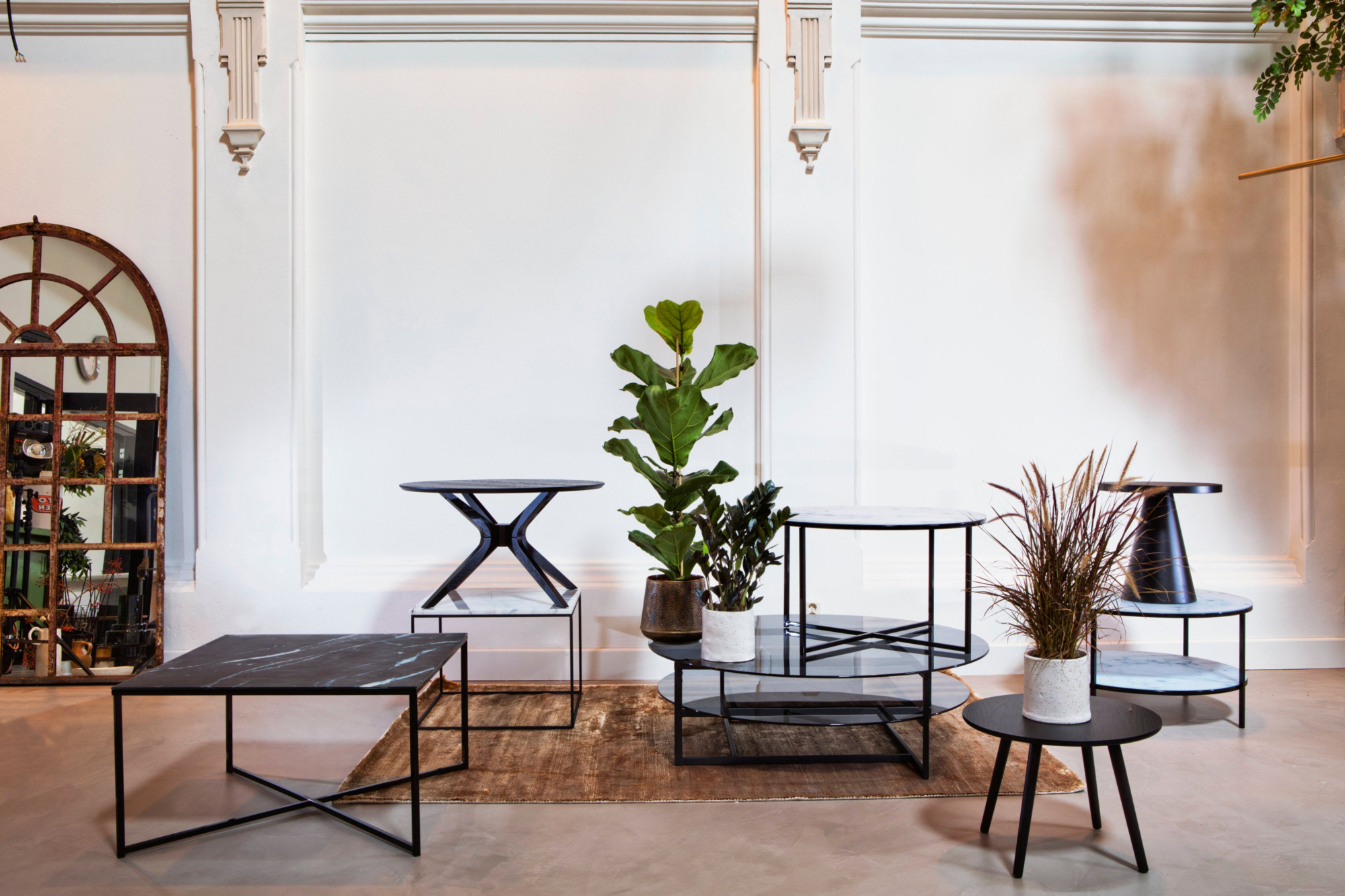 Glasgow Salontafel - Ø80 cm - Zwart