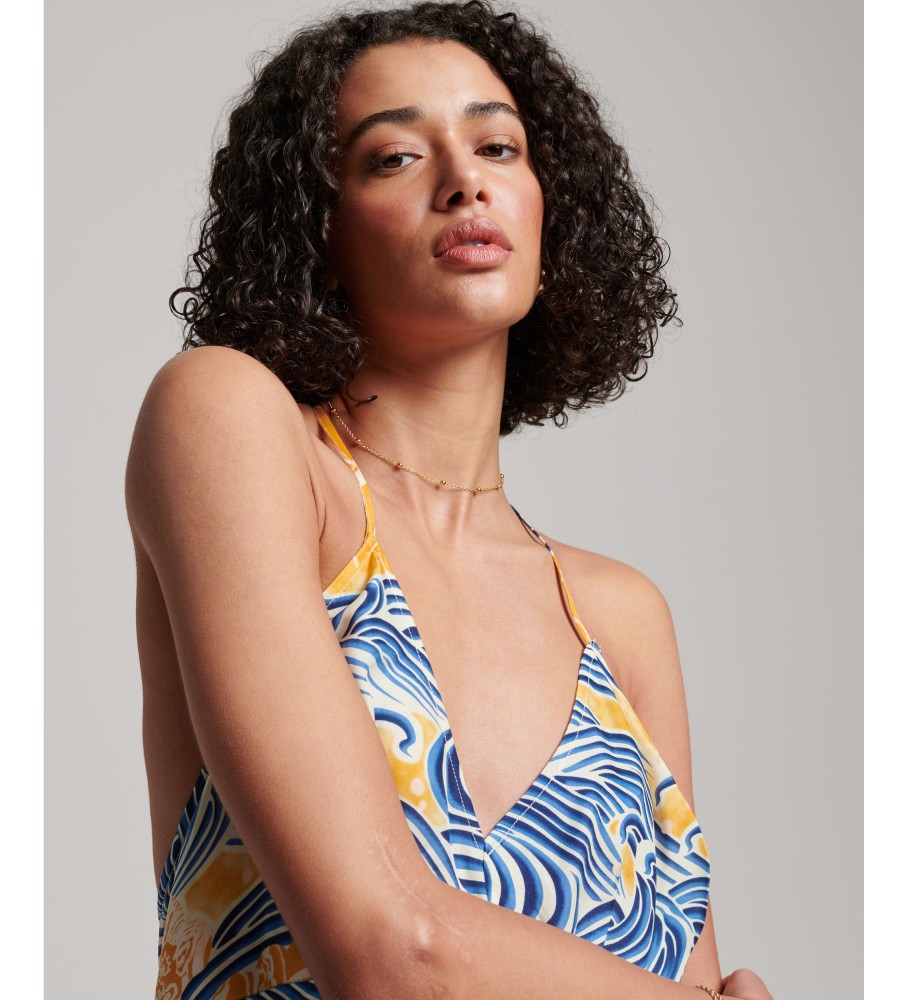 Vestido slip com estampa multicolorida da Superdry