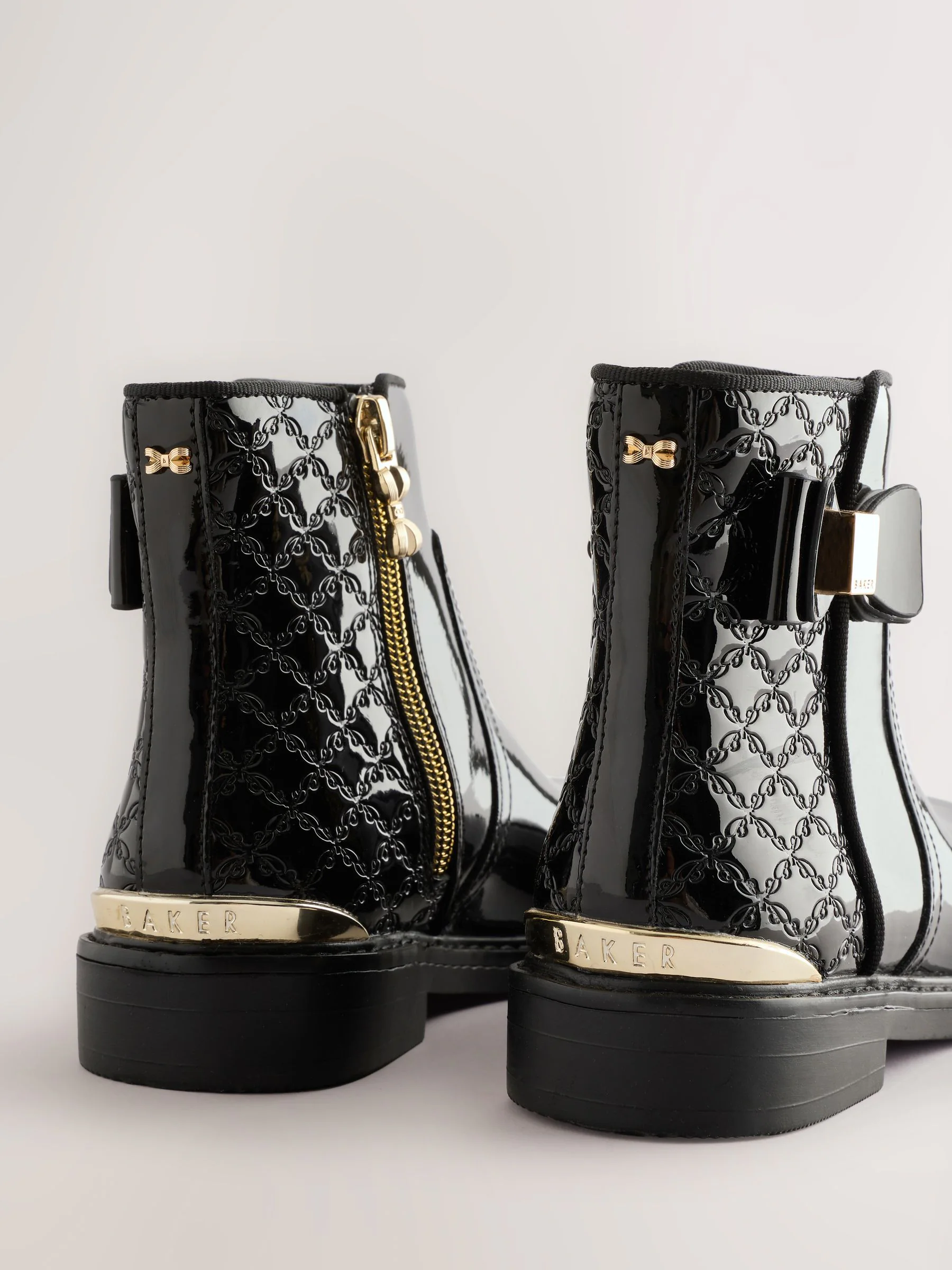 Baker by Ted Baker - Zwarte lakleren Chelsea-laarzen voor meisjes