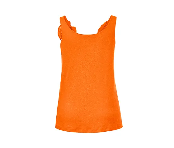 Top mit Knotendetail, orange