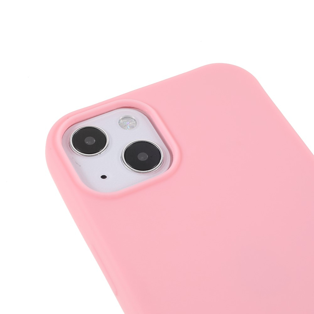 iPhone 13 Necklace Gummi Case Hülle   Handykette (150cm) - Rosa / Silber