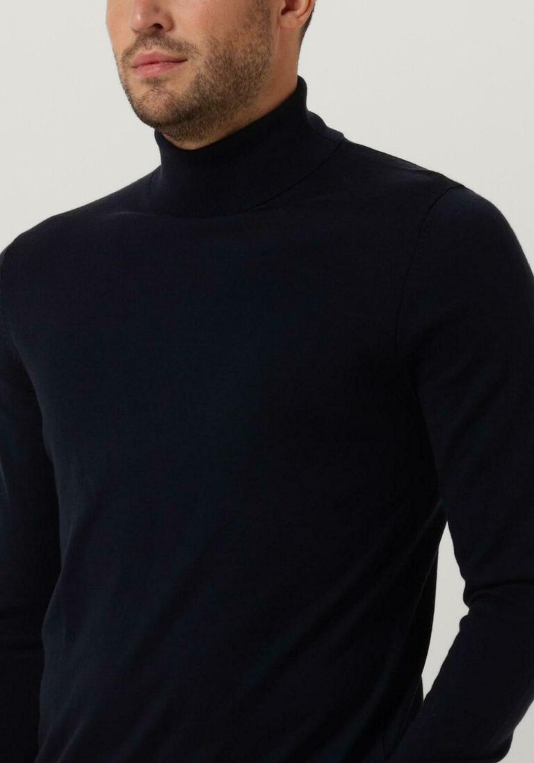 PROFUOMO donkerblauwe profuomo coltrui pullover roll neck