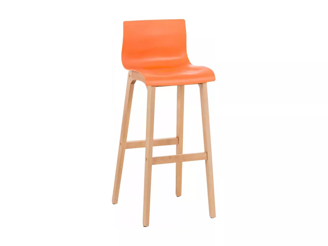 Tabouret de bar - Bois & Bois - Orange - Hover