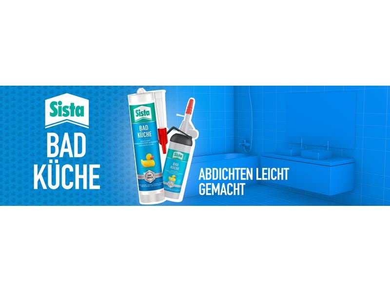 Sista Dichtmasse Bad & Küche 100 ml, Weiss Spachtelmasse