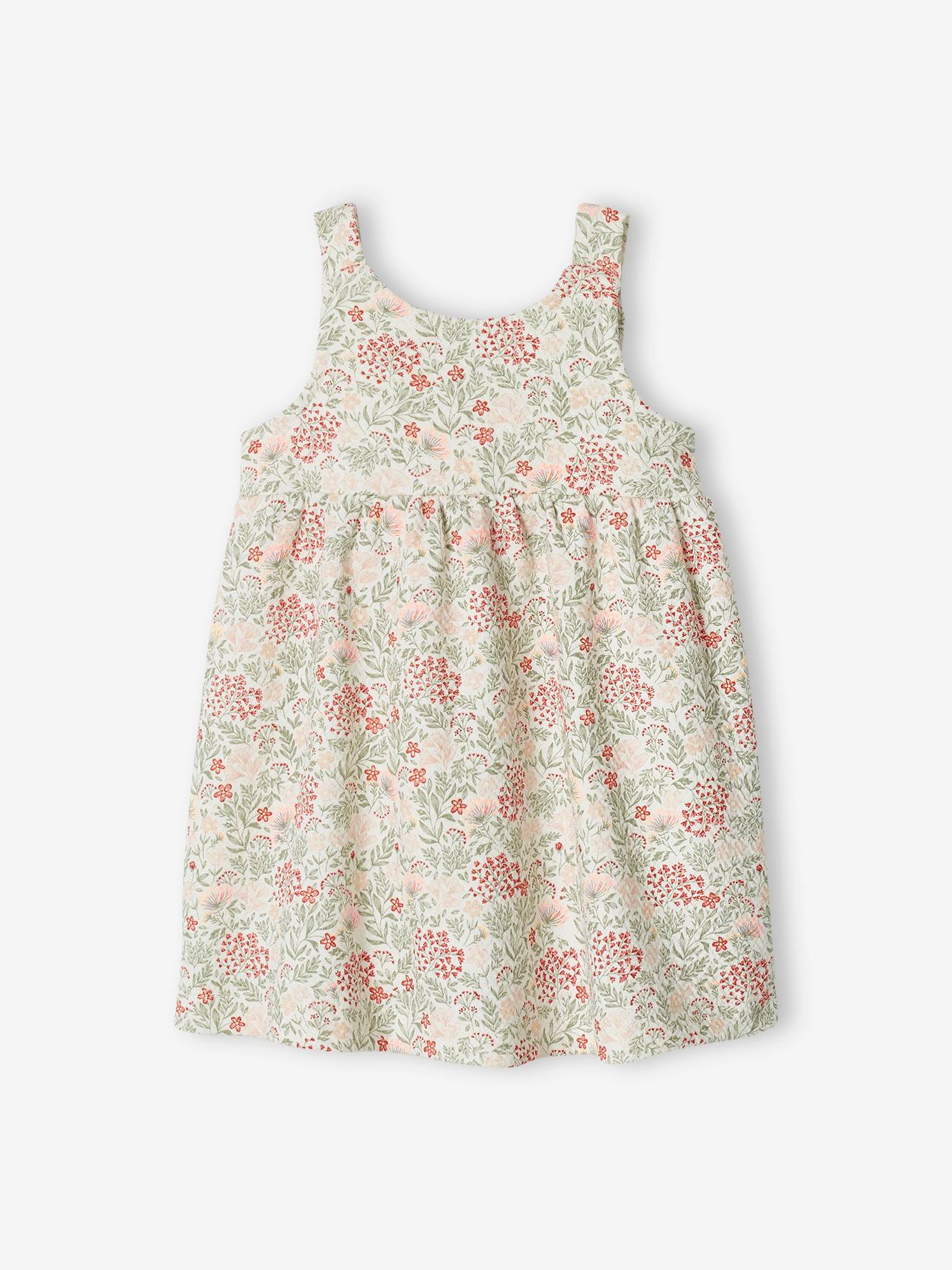 Vestido sem mangas para bebê na cor cru