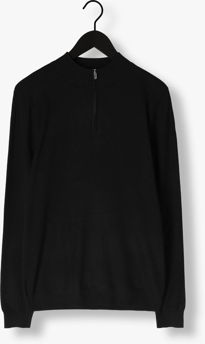PUREWHITE zwarte purewhite trui essential knit half zip ls