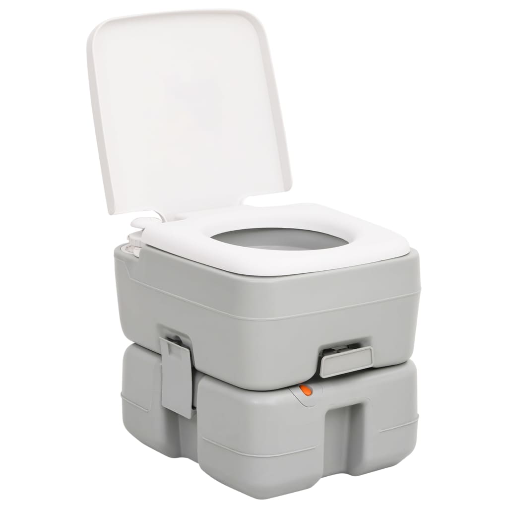 Vaso sanitário e reservatório de água para camping Vidaxl branco