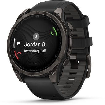 Garmin Fenix 8 Amoled 47 mm Sportuhr Schwarz / Carbongrau