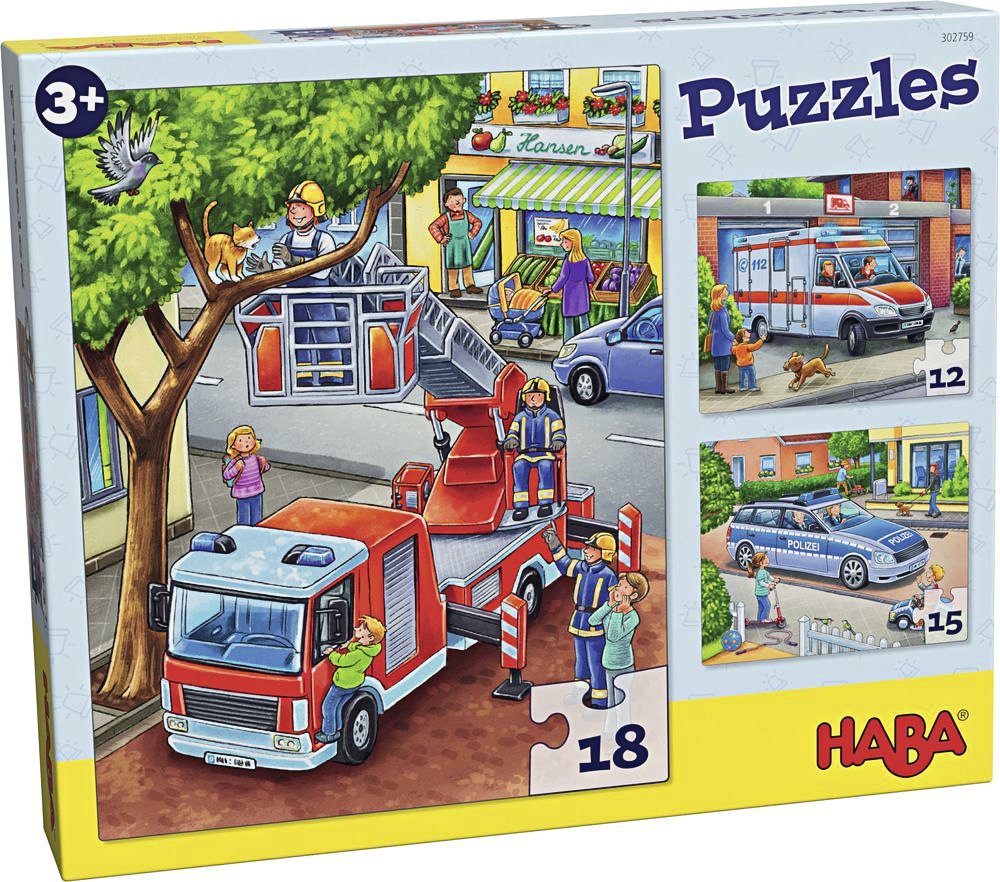 Puzzle POLIZEI, FEUERWEHR & Co. 12/15/18-teilig