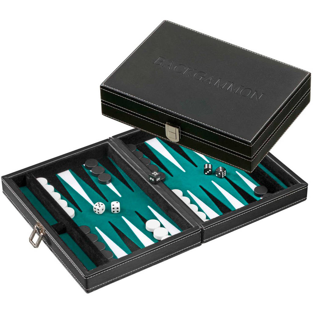 Backgammon Tinos klein groen 23x16,5cm Backgammon Tinos klein groen (23x16,5 cm)