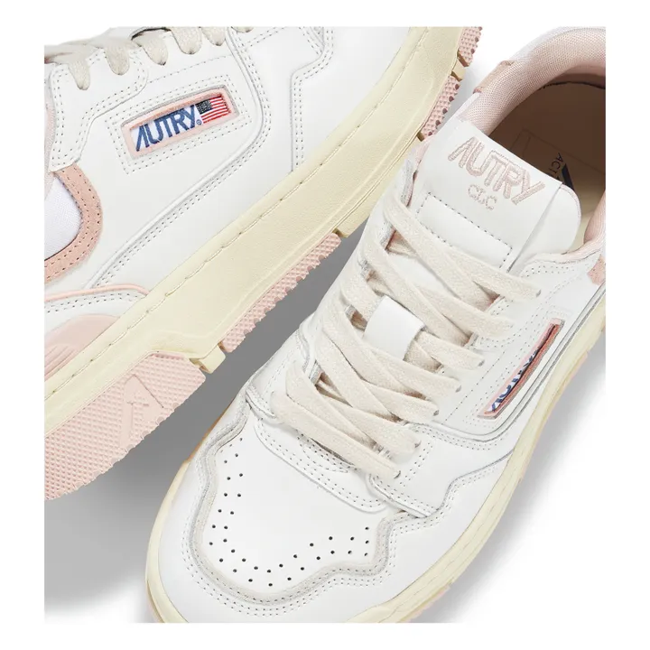 Autry Baskets CLC Low Cuir Bicolore | Rose pâle