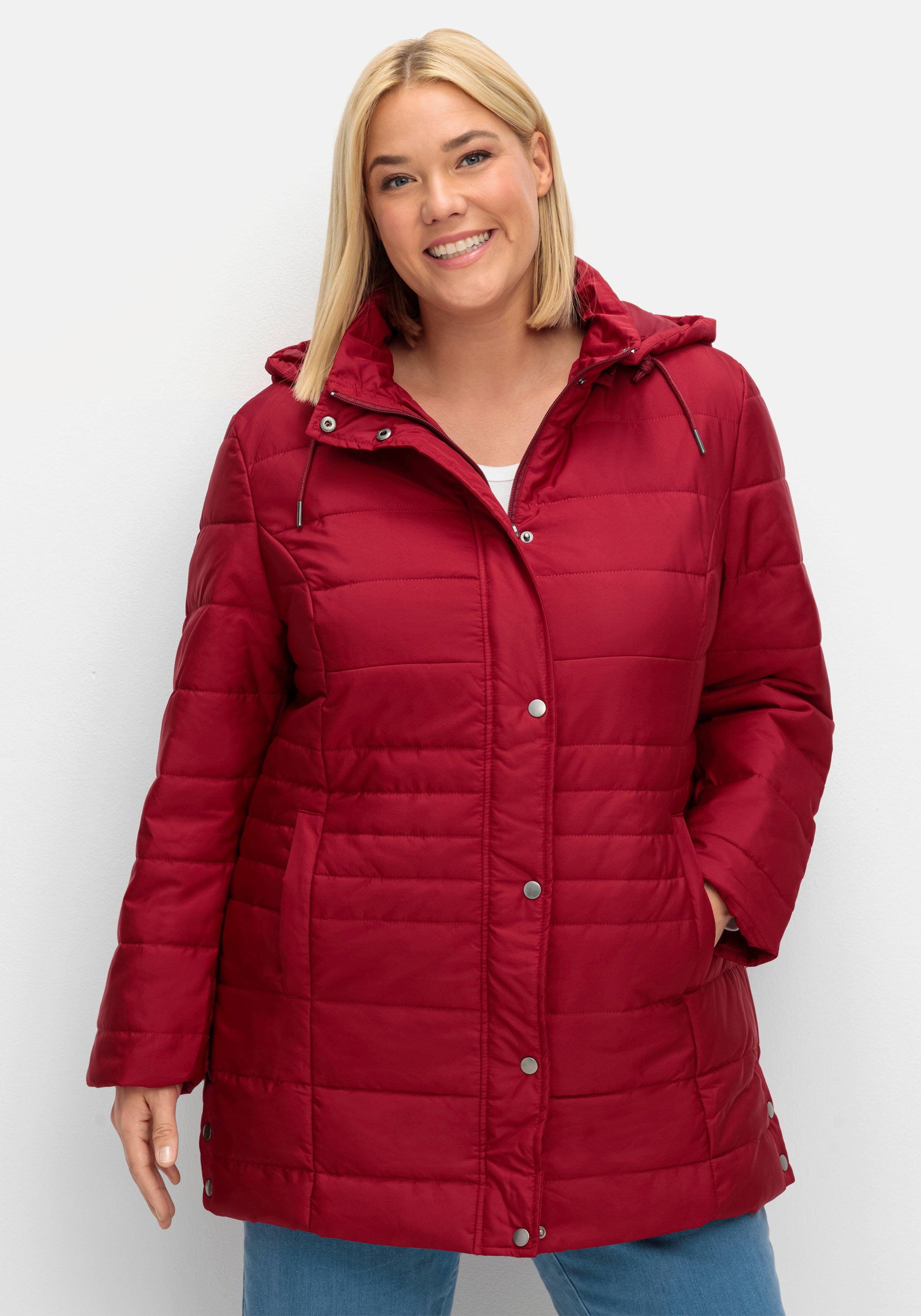 Warm wattierte Steppjacke mit Kapuze