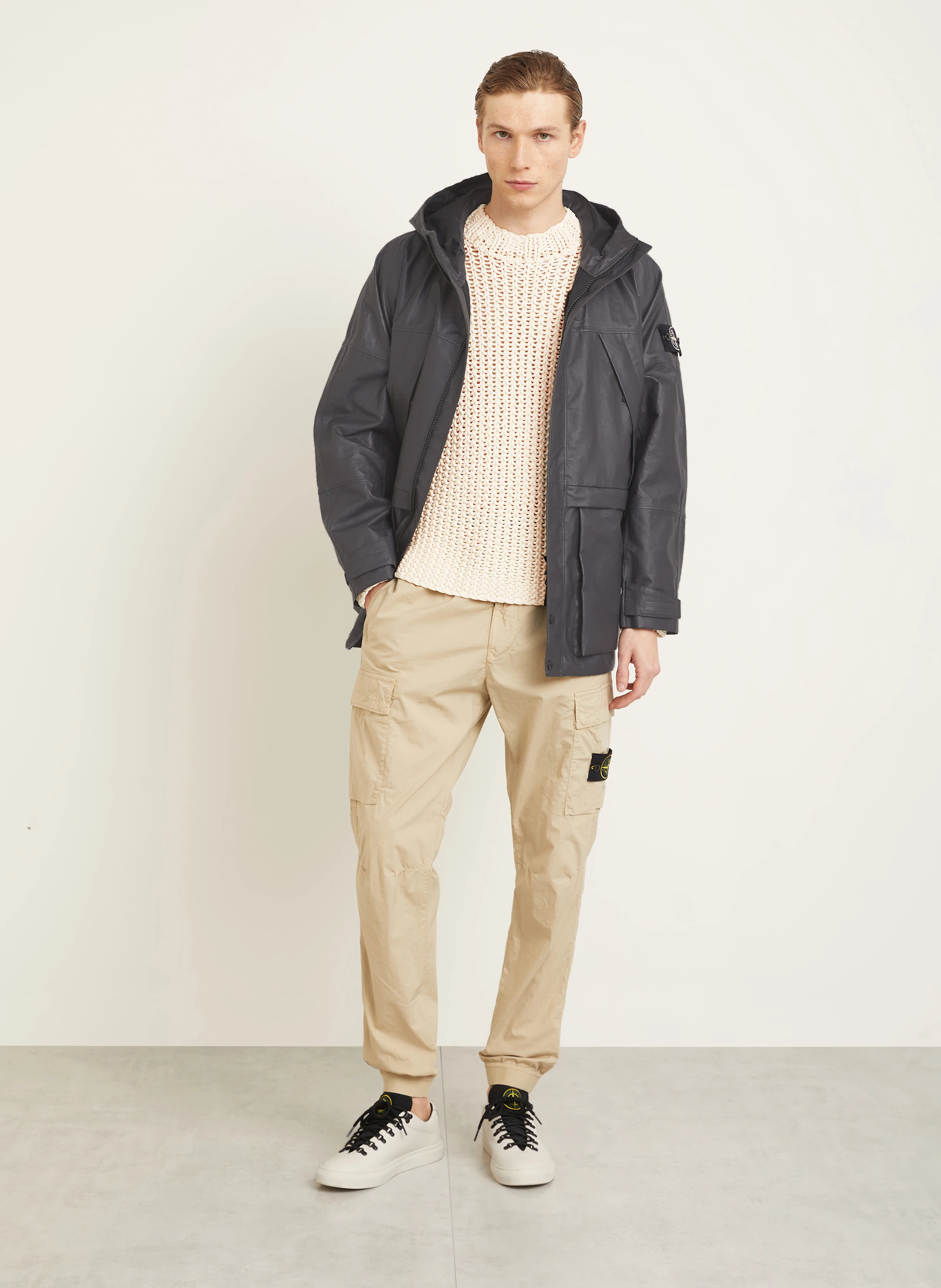 STONE ISLAND Lederjacke