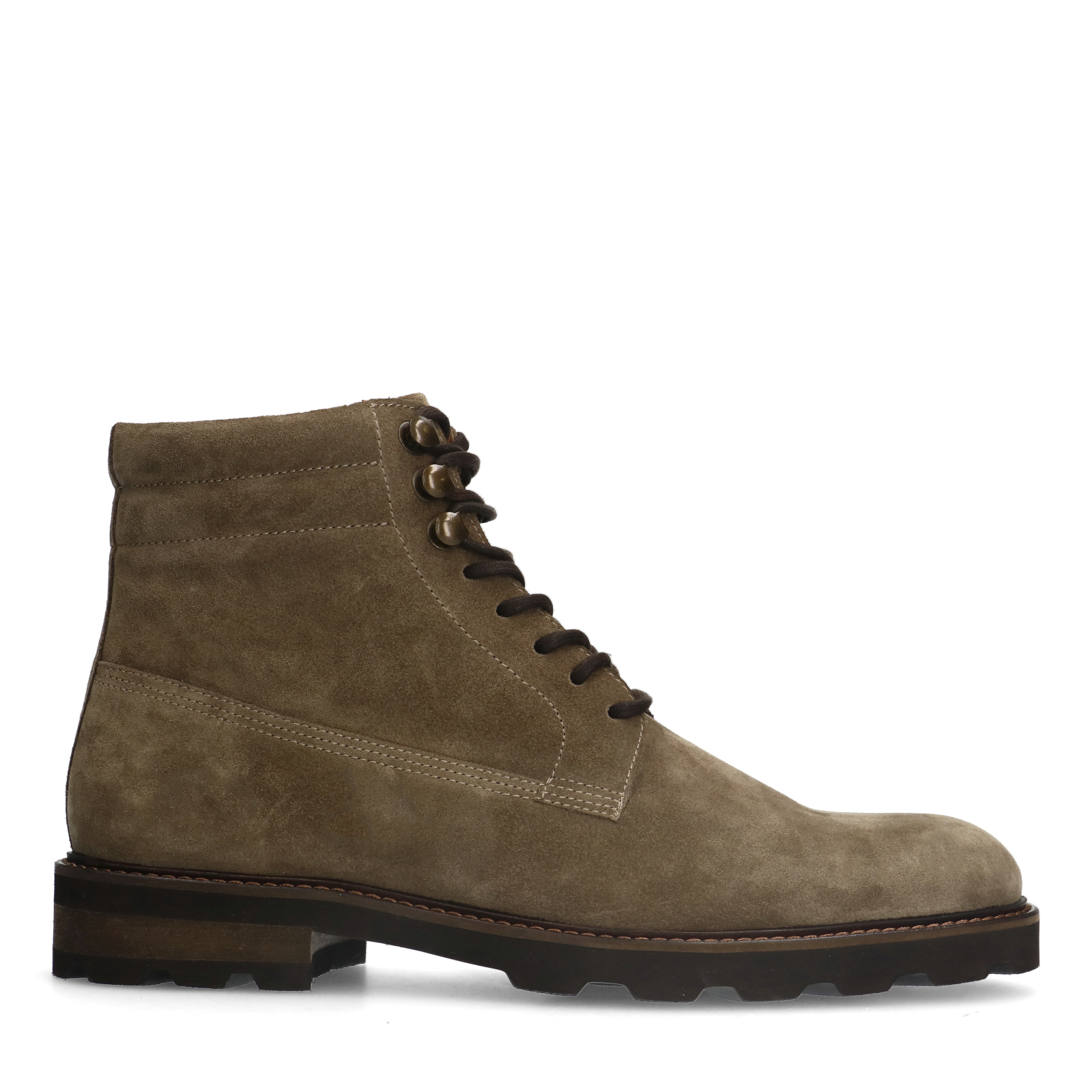 Taupe suède veterboots
