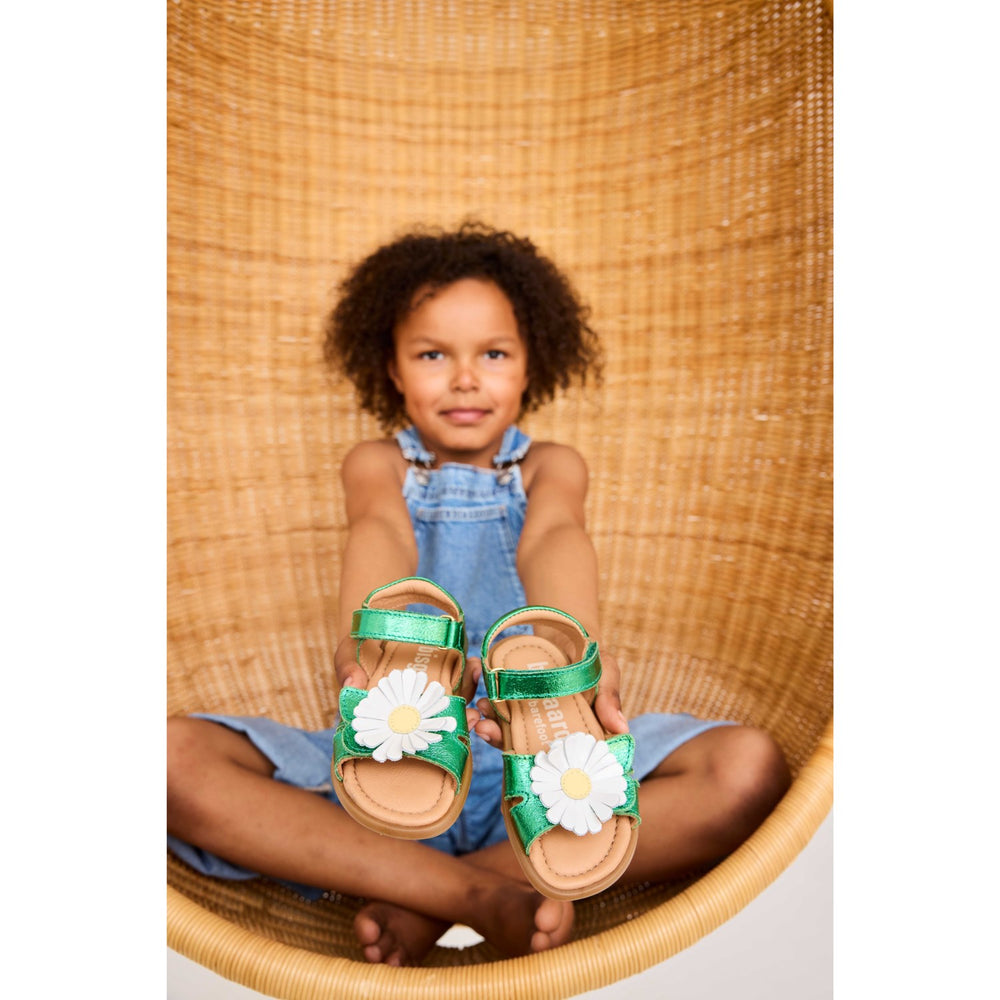 Køb Bisgaard Green Metallic Barefoot Oya Sandal