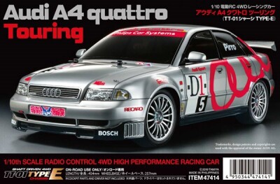 Tamiya - Rc Audi A4 Quattro Touring Fjernstyret Bil Byggesæt - 1:10 - 47414