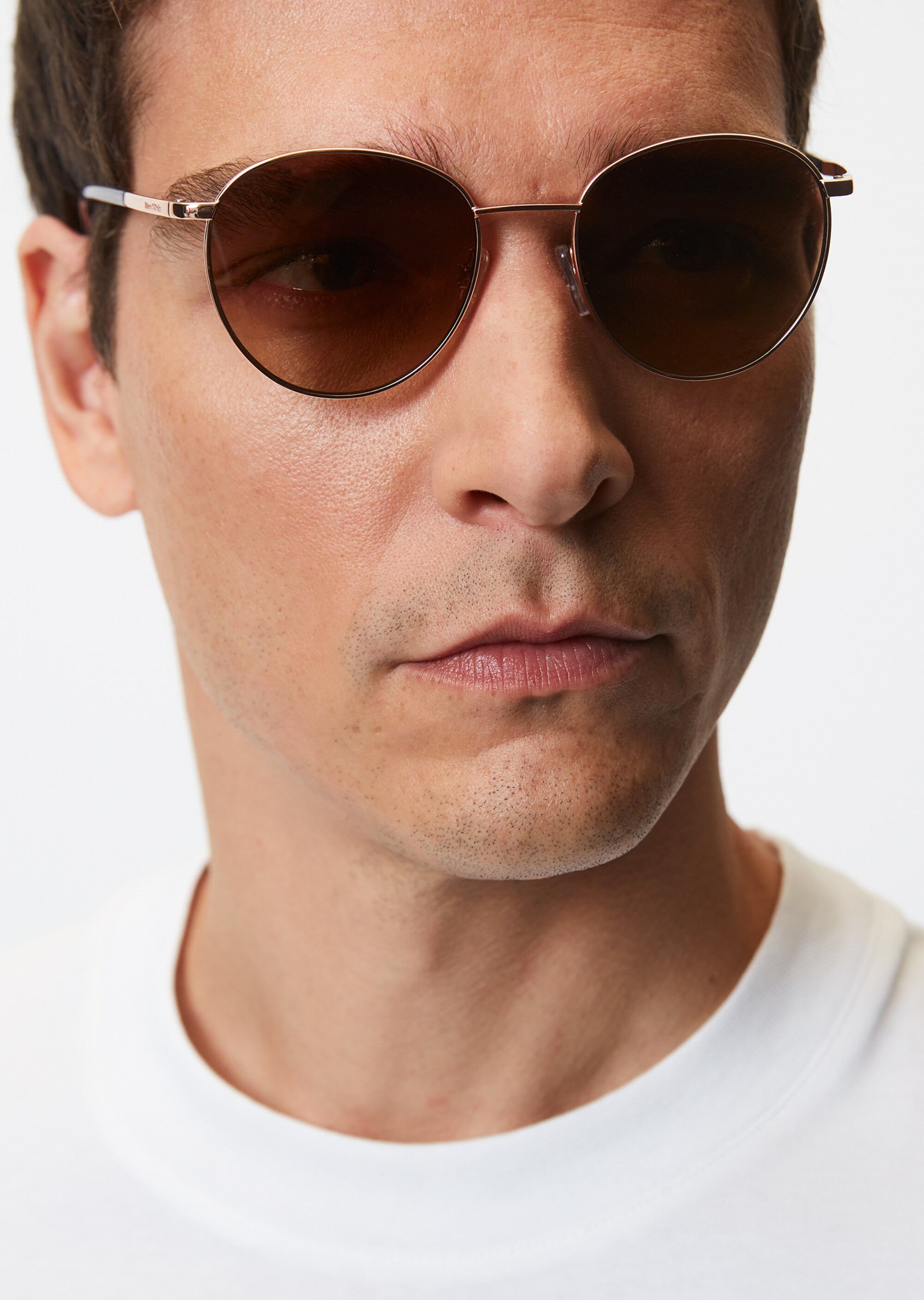 Unisex-Sonnenbrille mit runden Gläsern