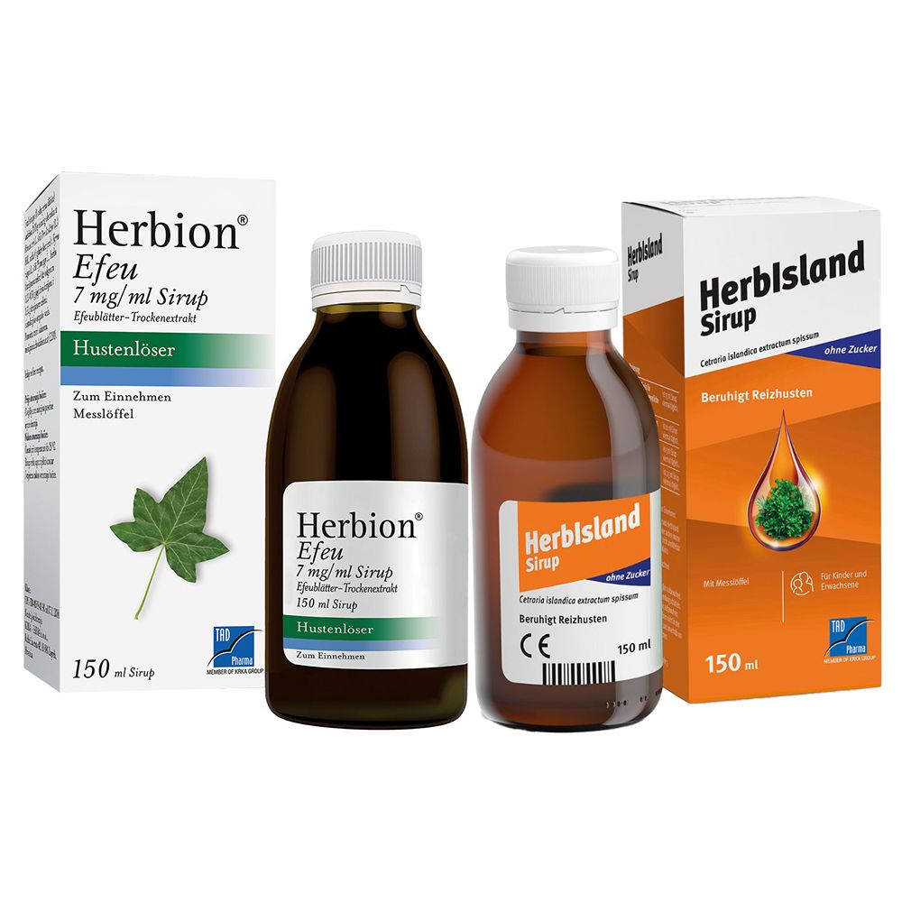 Set aus Herbion® Efeu 150 ml + HerbIsland Sirup 150 ml