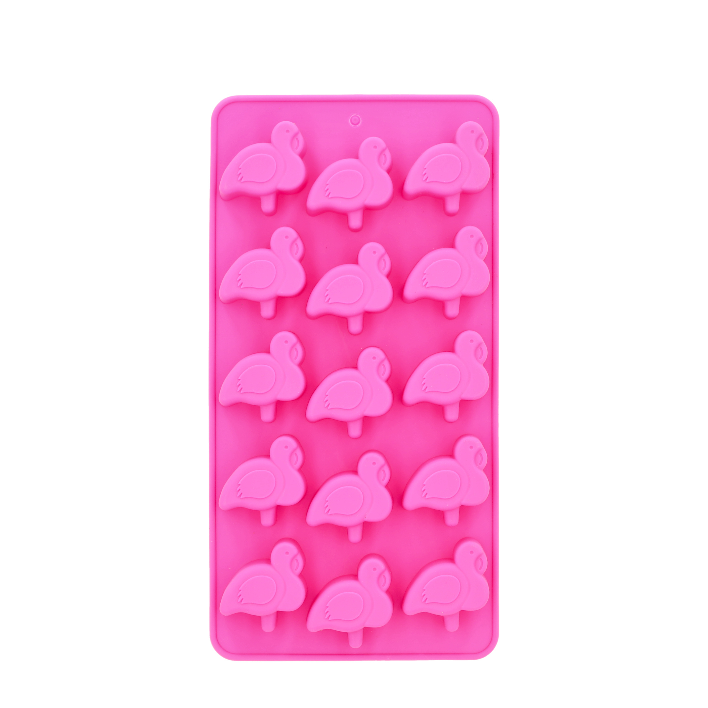 (15-fach) Silikon Universal Form DIY Tray für Eiswürfel / Süssigkeiten / Seife - Flamingo