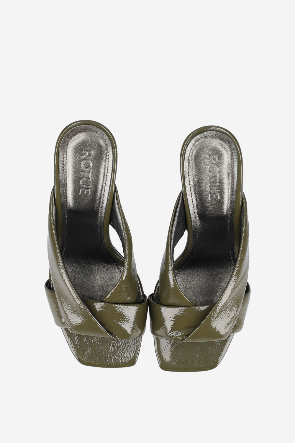 Midnight patent leather sandals