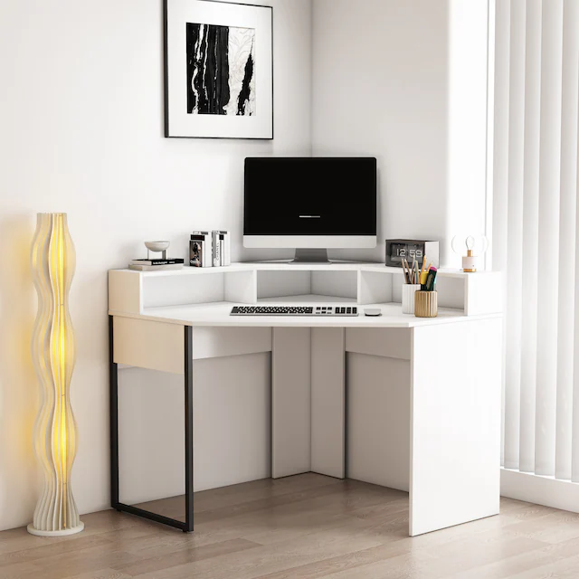 GOODproduct Eckschreibtisch »Moid« Set,  mit Schreibtischaufsatz, modernes Design, B. 100 cm