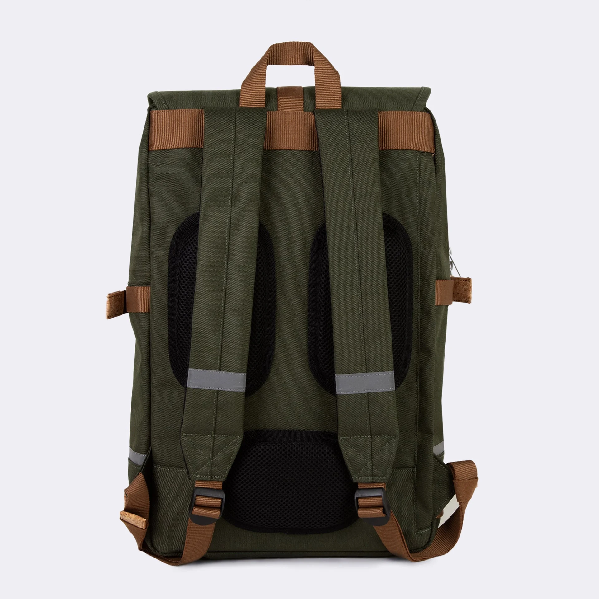 Sac à dos kaki végan en polyester recyclé - modèle Commuter