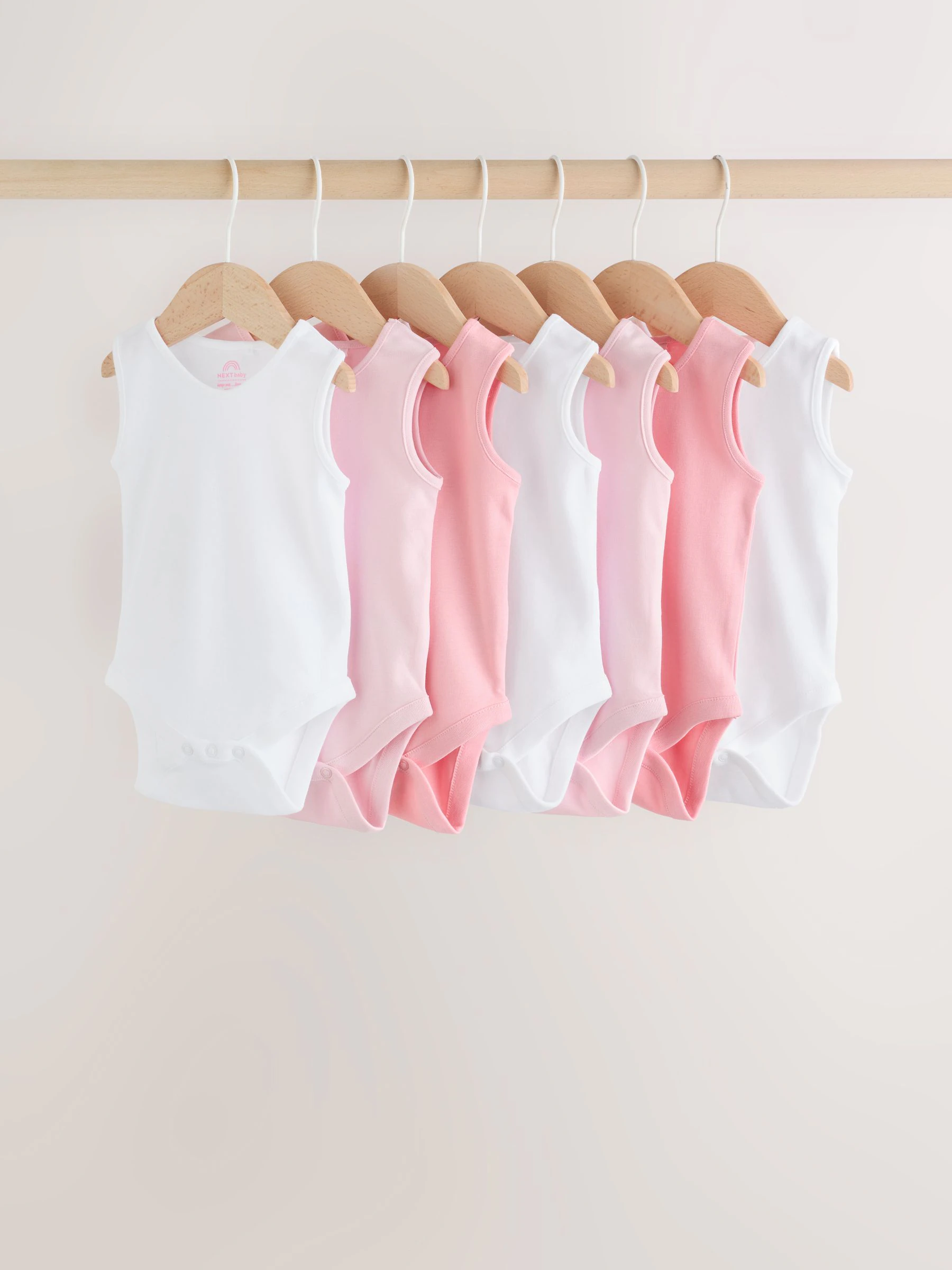 Roze/wit - Essentieel Vest Baby Bodysuits