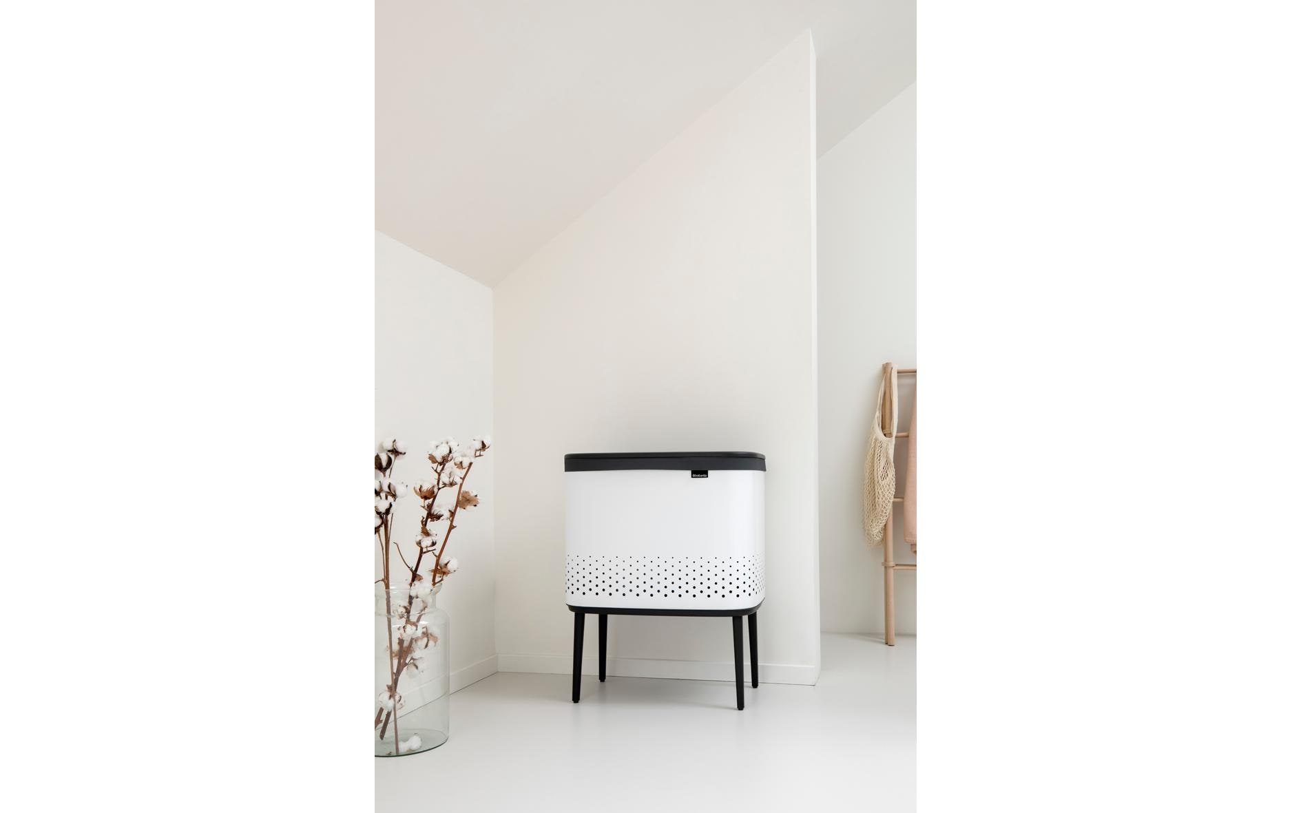 Wäschesammler BO Weiss, 60 l<br>Weisser Wäschekorb