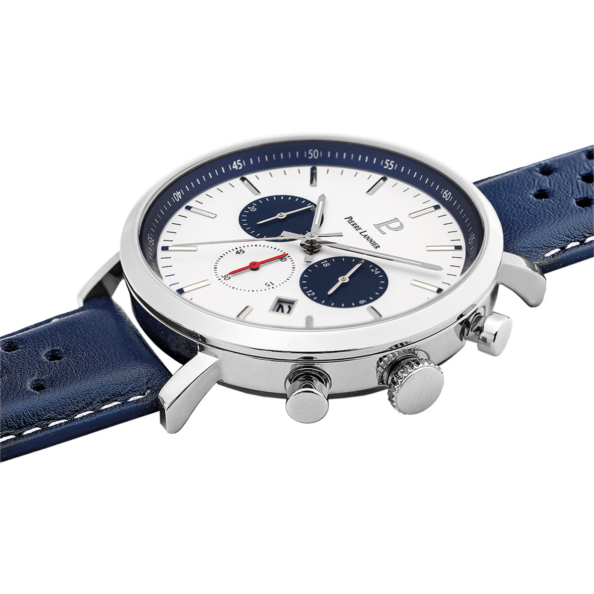 Montre PIERRE LANNIER baron homme bracelet cuir bleu