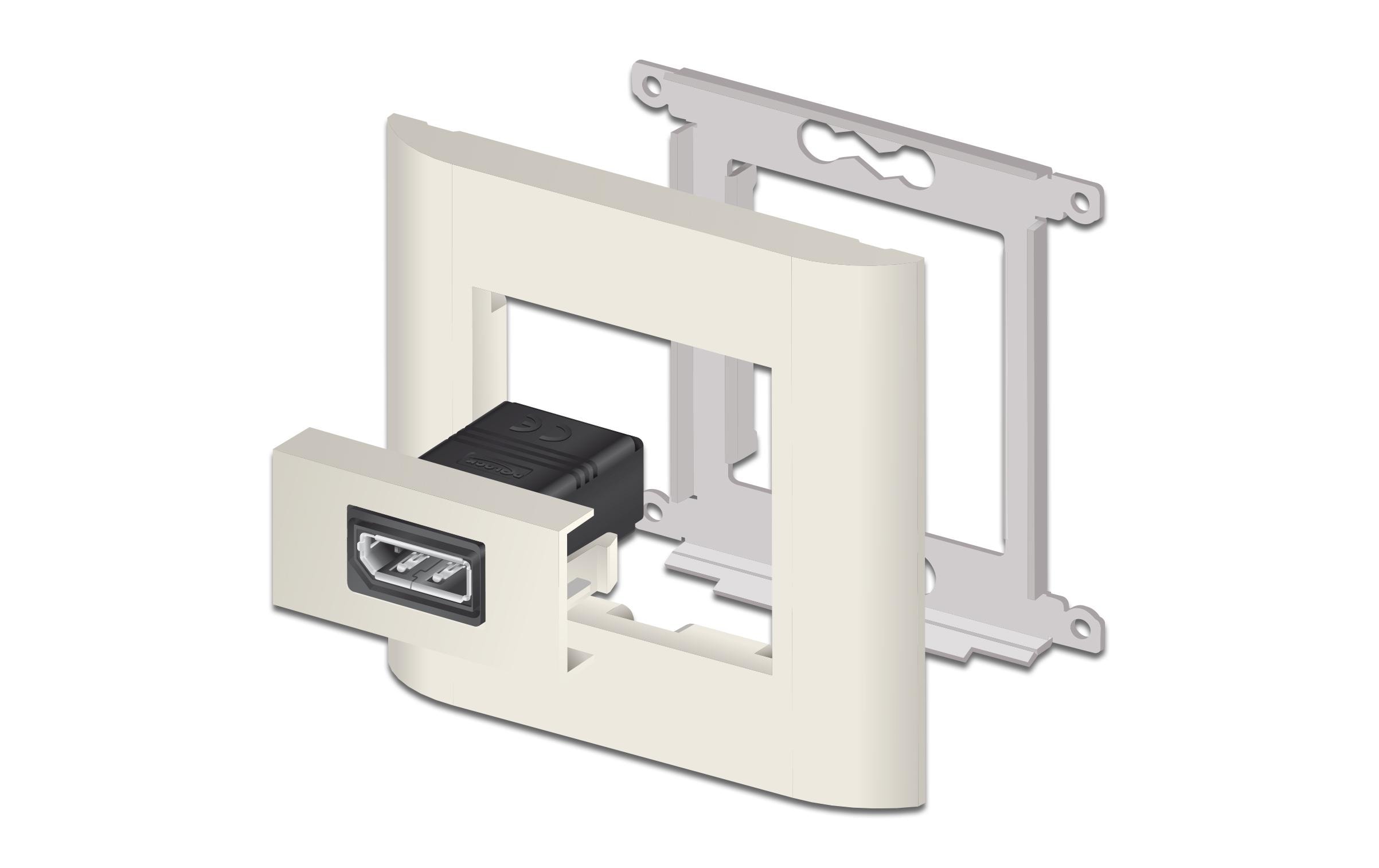 Adapter gerade DisplayPort - DisplayPortDelock Easy 45 DisplayPort Modul gerade 22.5 x 45 mm