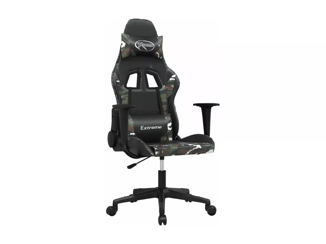 Chaise de jeu de massage Noir et camouflage Similicuir
